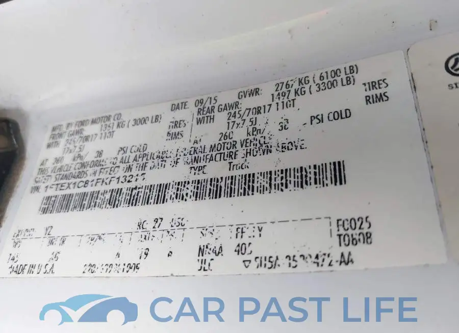 1FTEX1C81FKF13215# 9