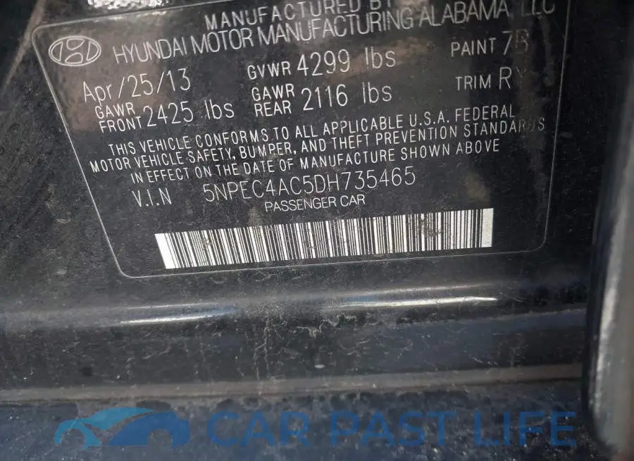 5NPEC4AC5DH735465# 9