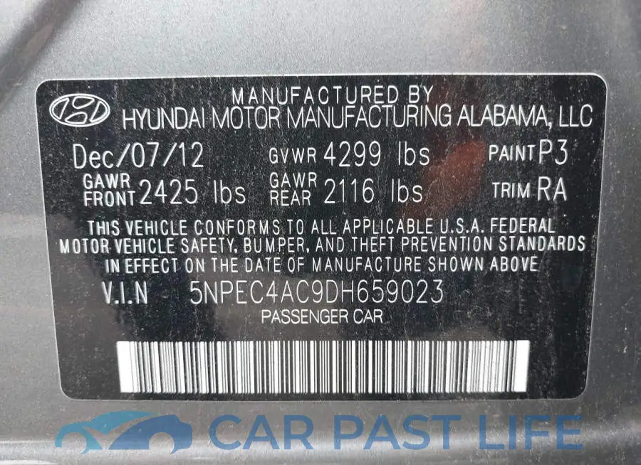 5NPEC4AC9DH659023# 9