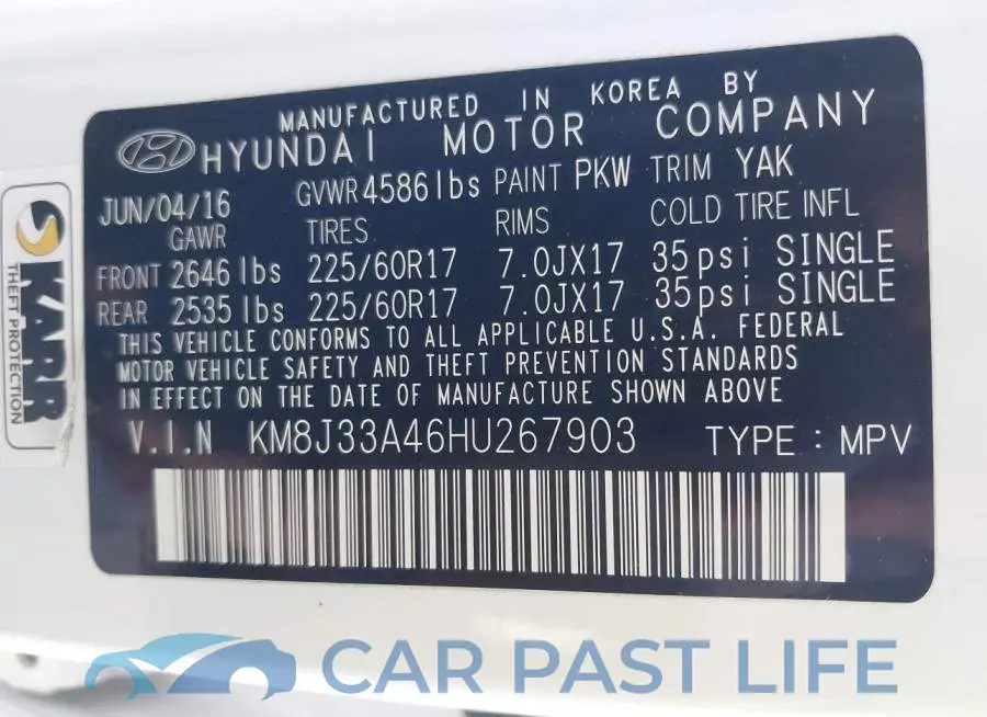 KM8J33A46HU267903# 9