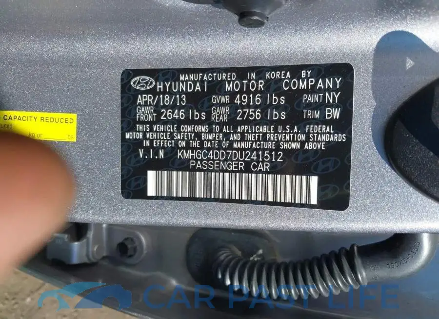 KMHGC4DD7DU241512# 9
