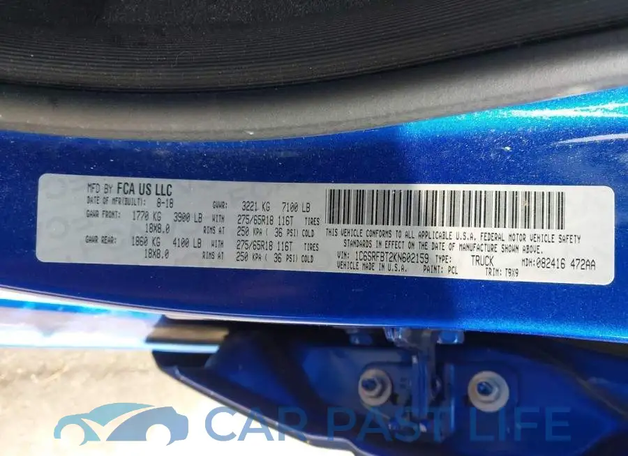1C6SRFBT2KN602159# 9