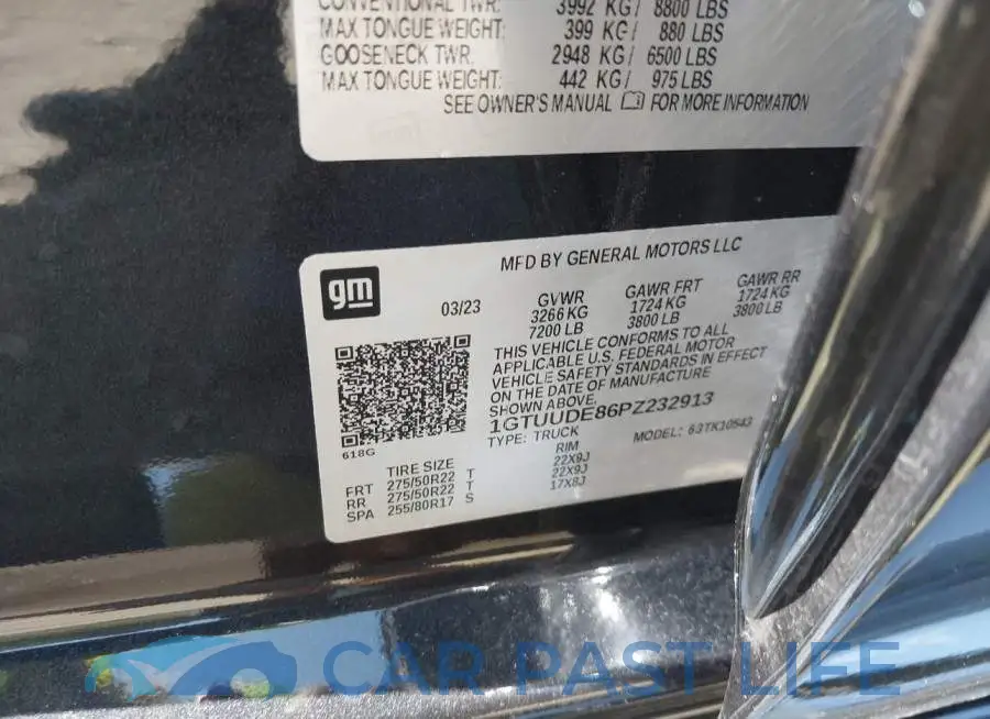 1GTUUDE86PZ232913# 9