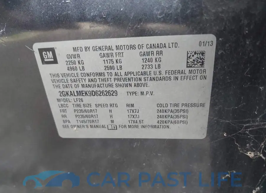 2GKALMEK9D6262629# 9