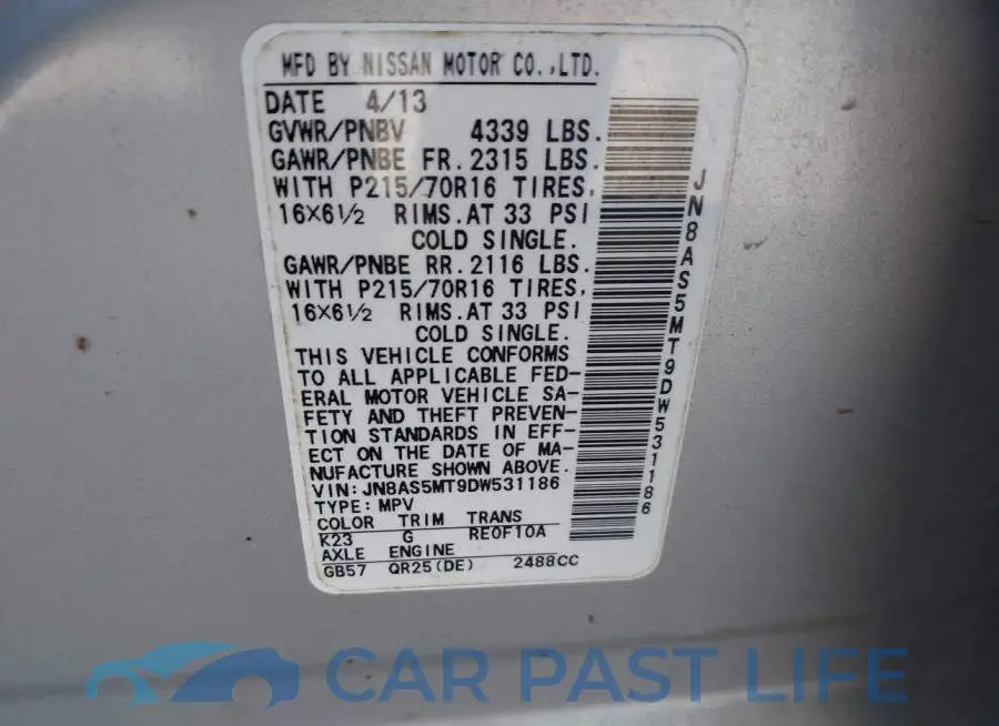JN8AS5MT9DW531186# 9