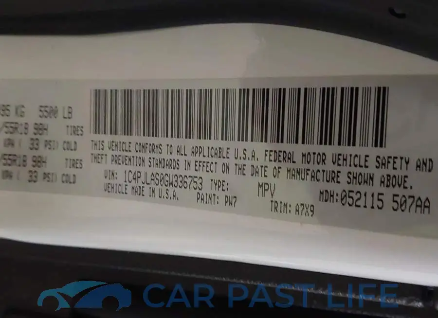 1C4PJLAS0GW336753# 9