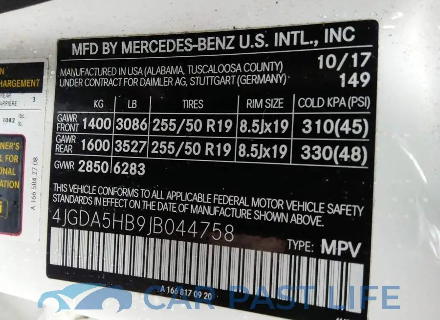 4JGDA5HB9JB044758# 9