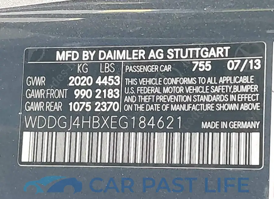 WDDGJ4HBXEG184621# 9
