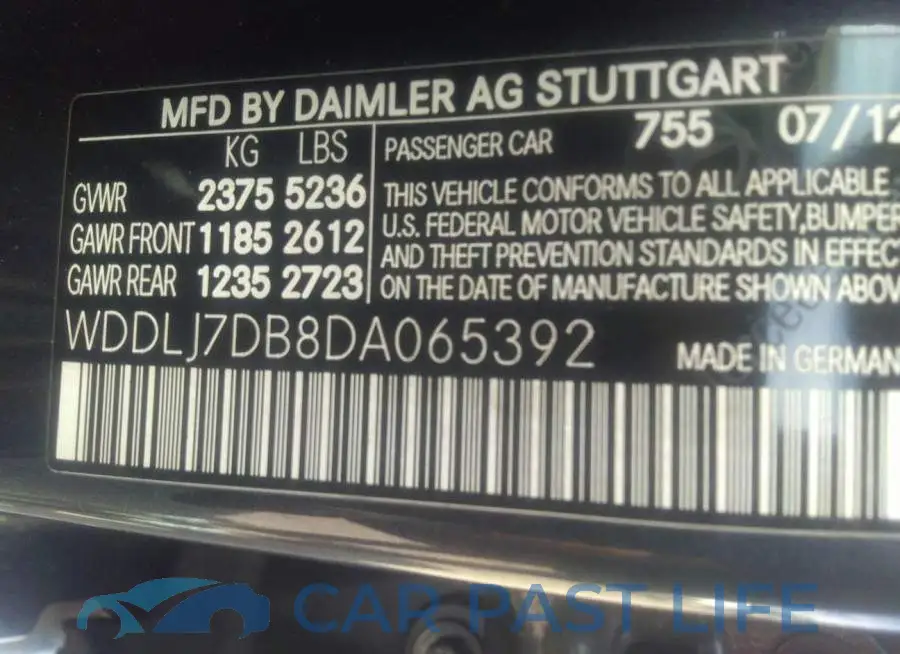 WDDLJ7DB8DA065392# 9