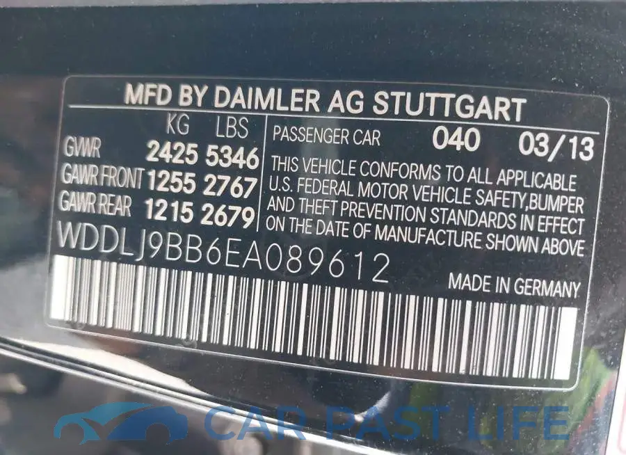 WDDLJ9BB6EA089612# 9
