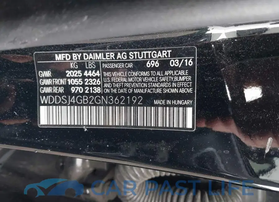 WDDSJ4GB2GN362192# 9
