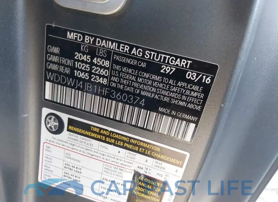 WDDWJ4JB1HF360374# 9