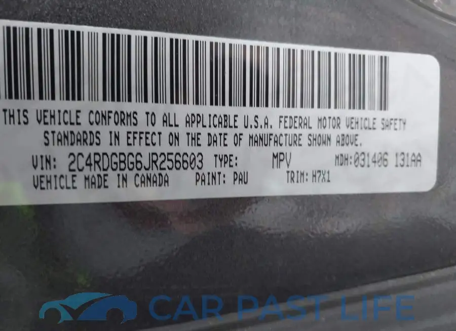 2C4RDGBG6JR256603# 9