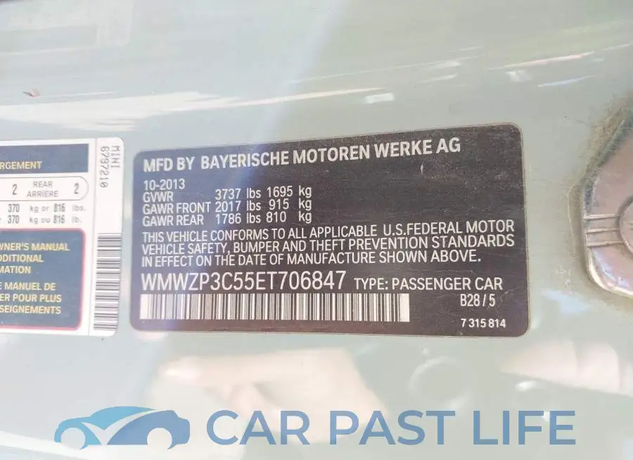 WMWZP3C55ET706847# 9