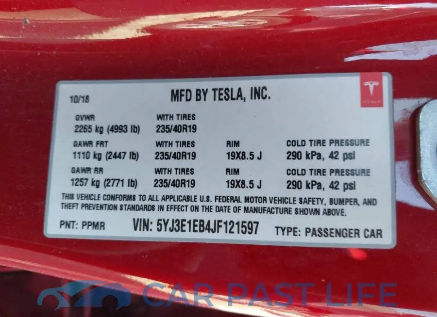 5YJ3E1EB4JF121597# 9