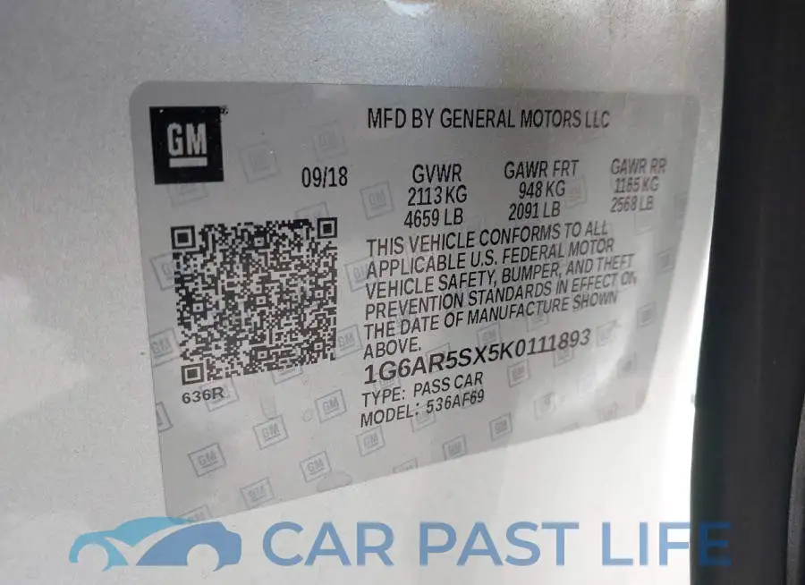 1G6AR5SX5K0111893# 9