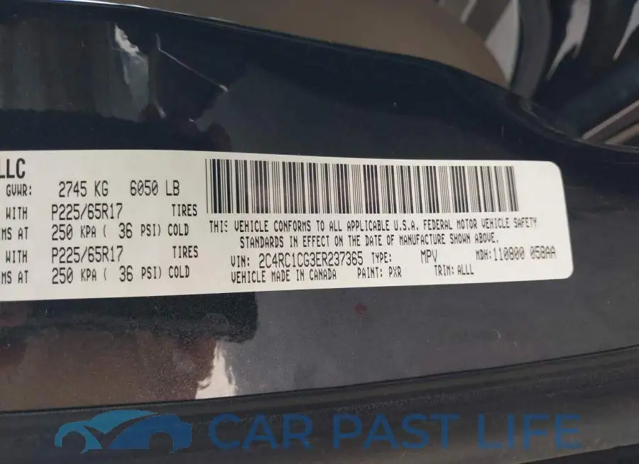 2C4RC1CG3ER237365# 9