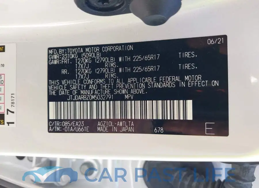 JTJDARBZ0M5032791# 9