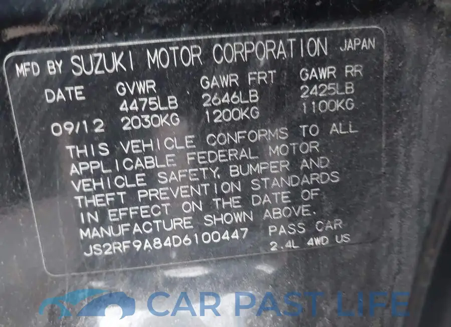 JS2RF9A84D6100447# 9