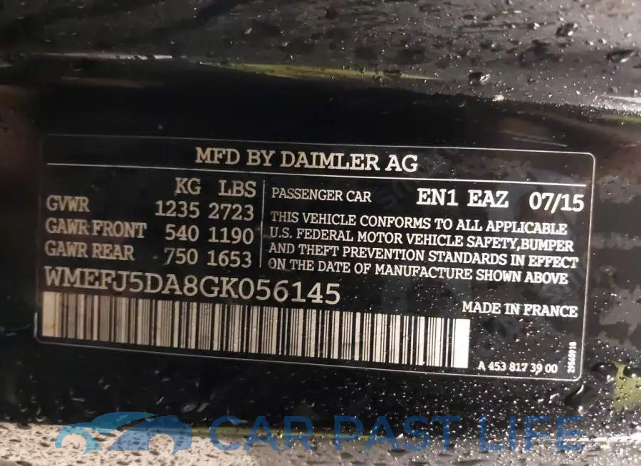 WMEFJ5DA8GK056145# 9