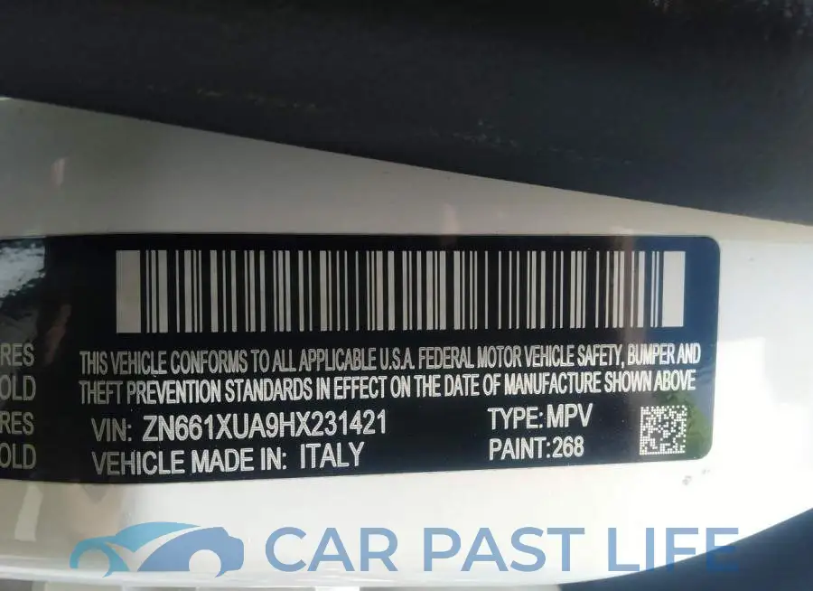 ZN661XUA9HX231421# 9