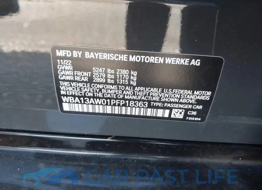 WBA13AW01PFP18363# 9