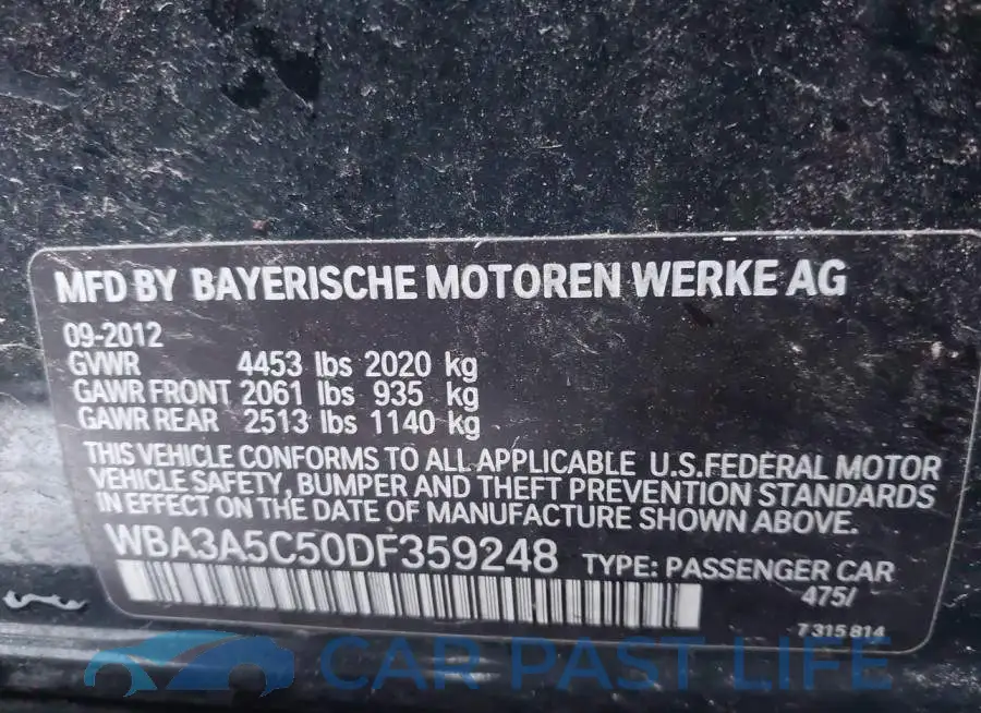 WBA3A5C50DF359248# 9