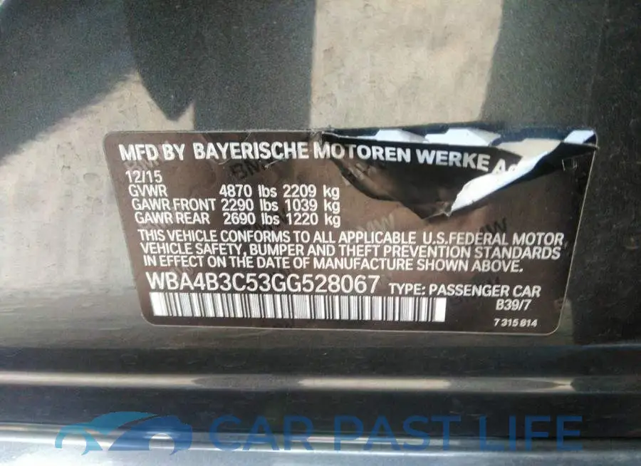 WBA4B3C53GG528067# 9