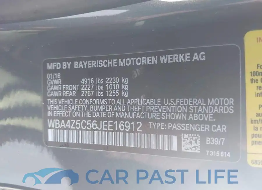 WBA4Z5C56JEE16912# 9