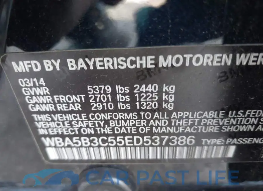 WBA5B3C55ED537386# 9