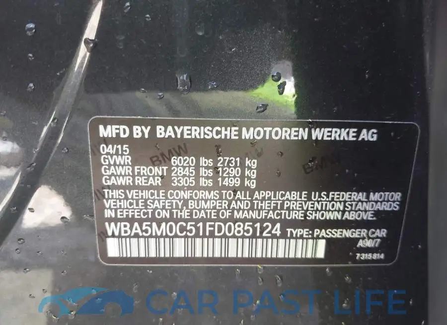 WBA5M0C51FD085124# 9