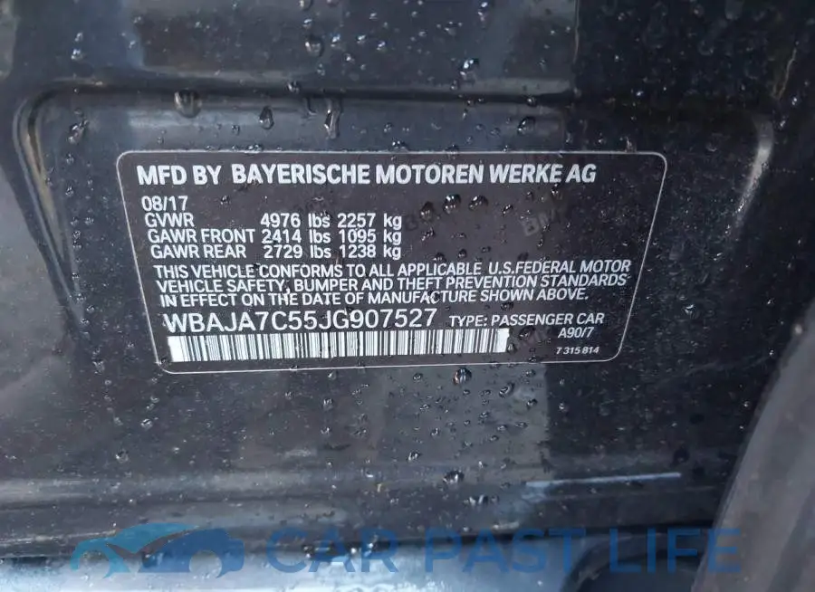 WBAJA7C55JG907527# 9