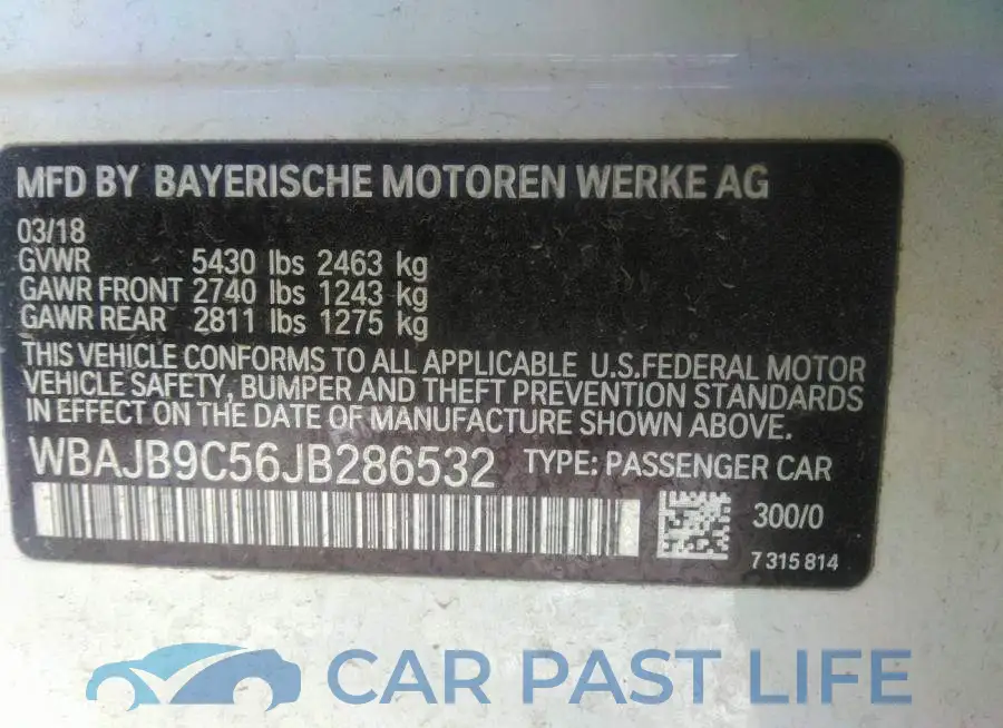 WBAJB9C56JB286532# 9