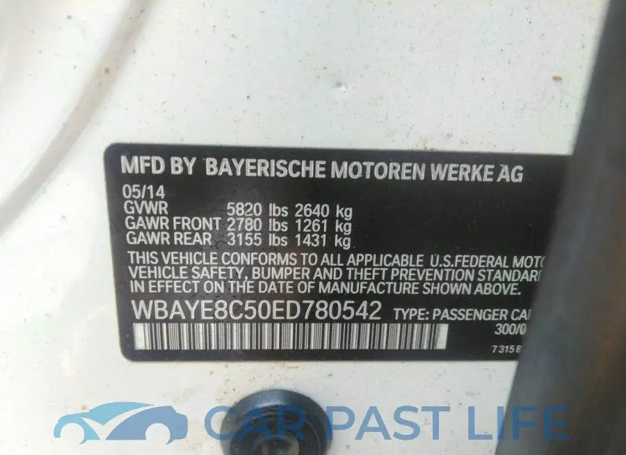 WBAYE8C50ED780542# 9