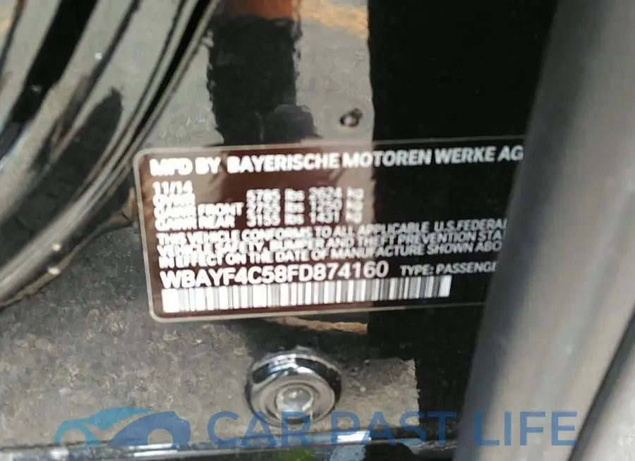 WBAYF4C58FD874160# 9