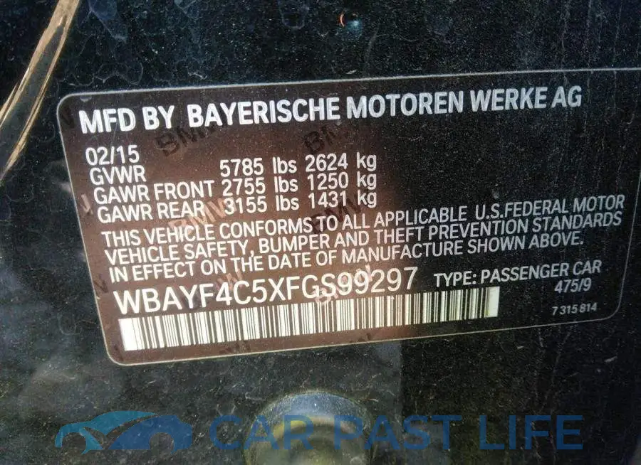 WBAYF4C5XFGS99297# 9