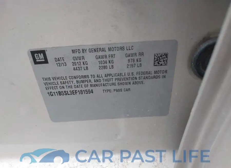 1G11B5SL3EF181594# 9