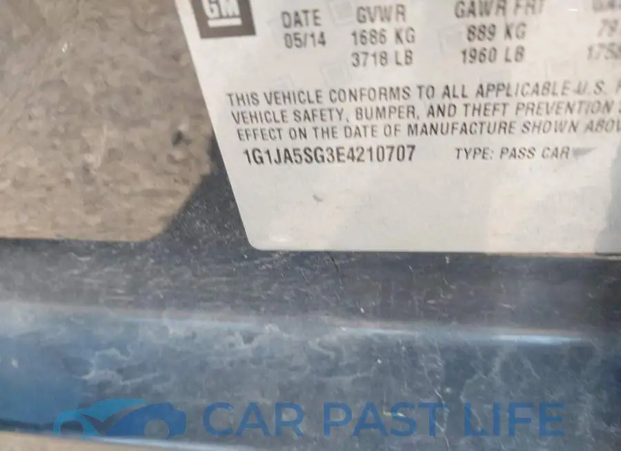 1G1JA5SG3E4210707# 9