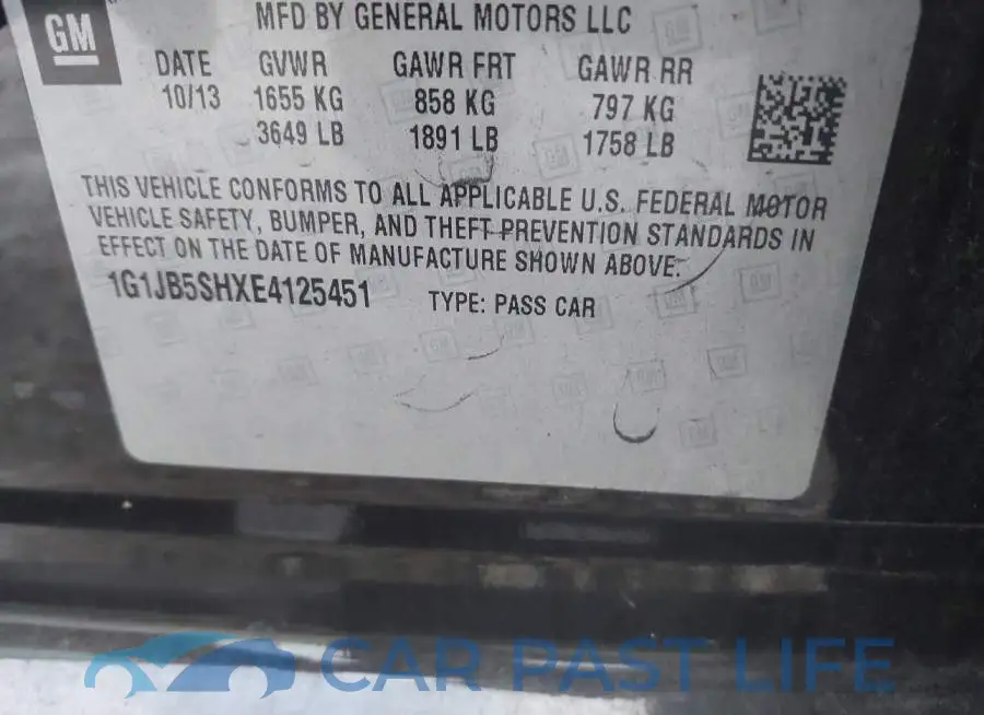 1G1JB5SHXE4125451# 9