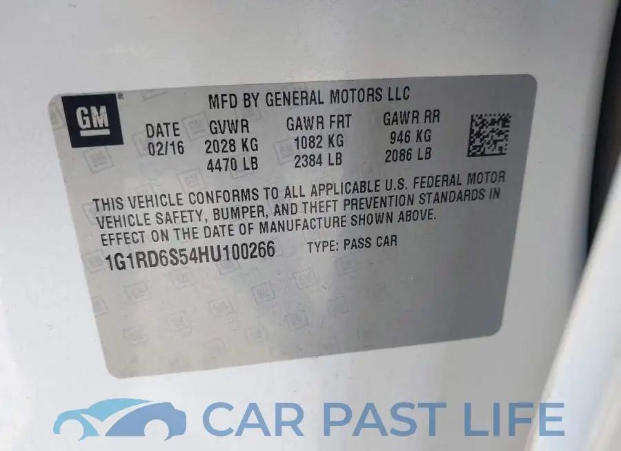 1G1RD6S54HU100266# 9