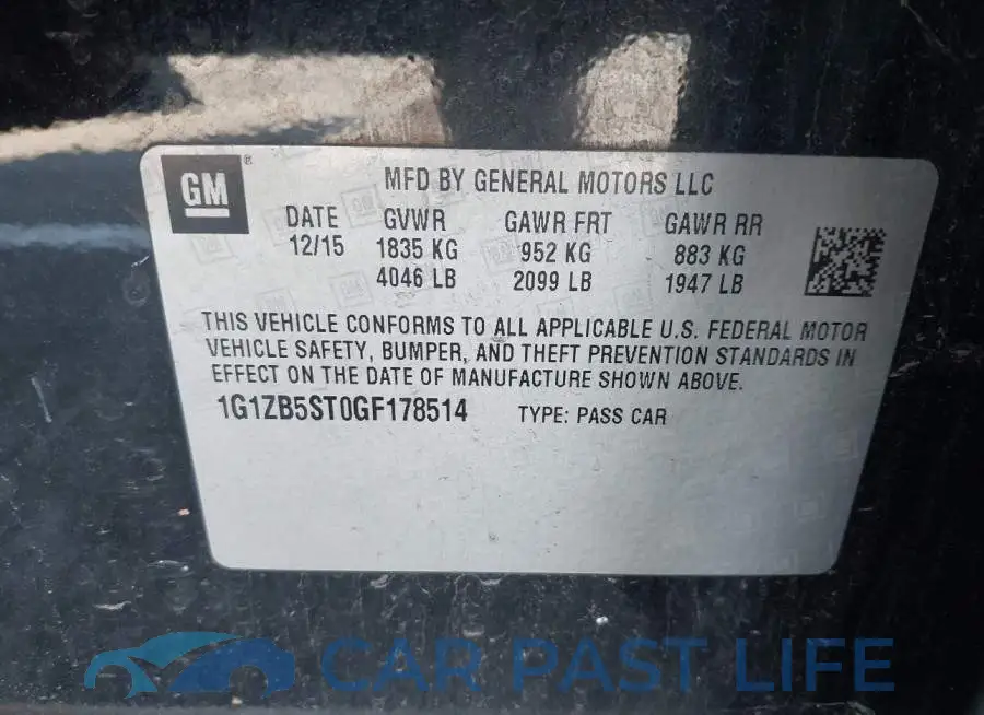 1G1ZB5ST0GF178514# 9