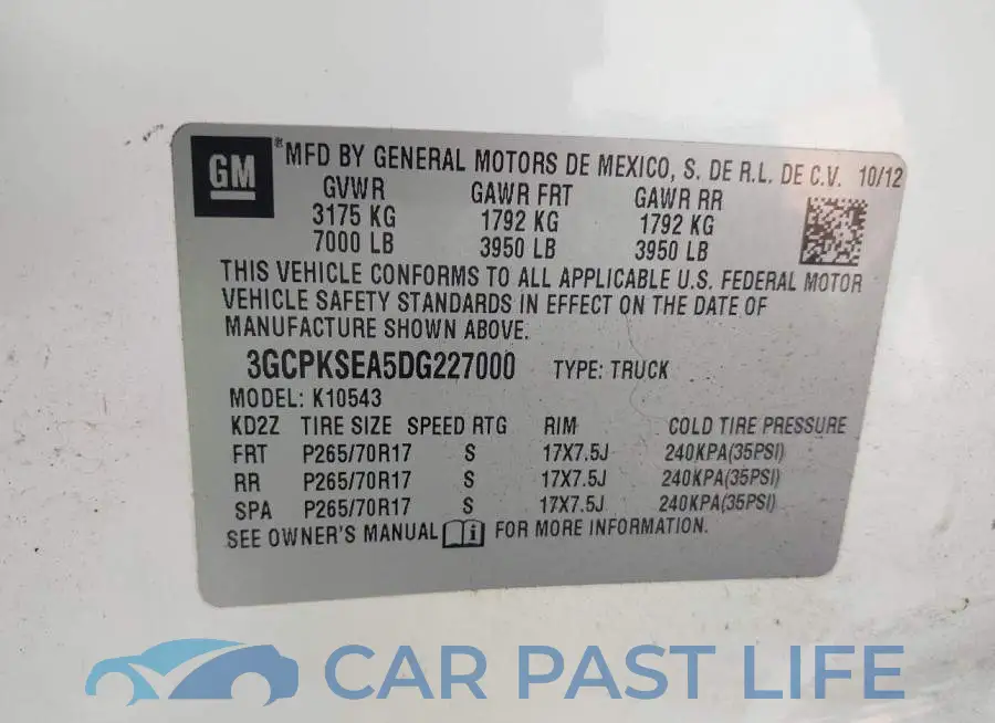 3GCPKSEA5DG227000# 9