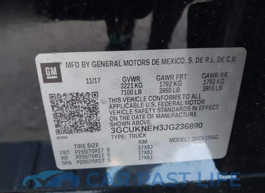 3GCUKNEH3JG236890# 9