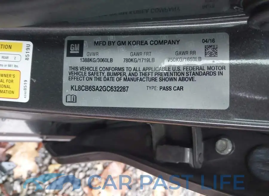 KL8CB6SA2GC632287# 9