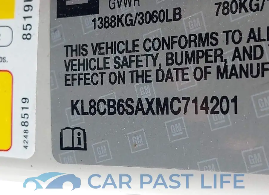 KL8CB6SAXMC714201# 9