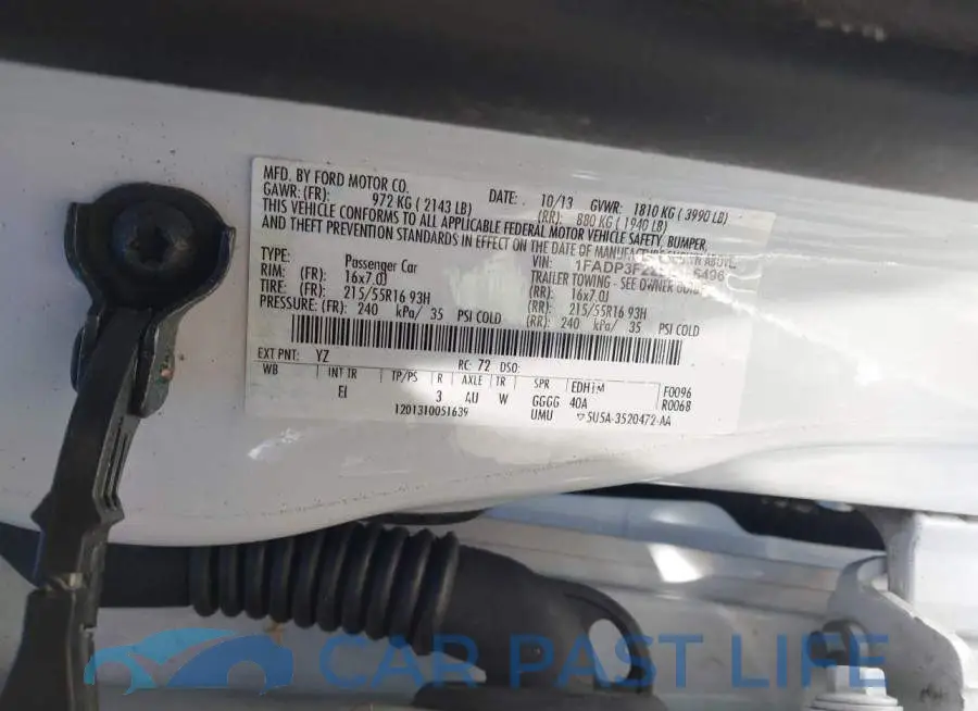 1FADP3F22EL186496# 9