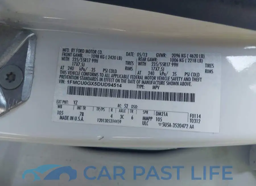 1FMCU0GX5DUD94514# 9