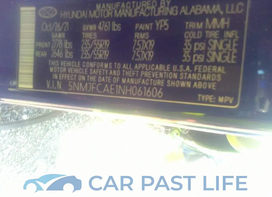 5NMJFCAE1NH061606# 9