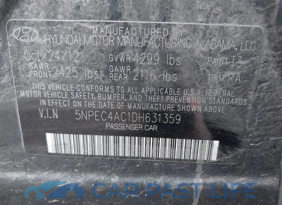 5NPEC4AC1DH631359# 9