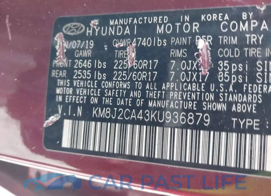 KM8J2CA43KU936879# 9